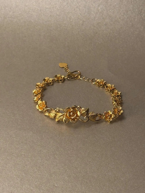Gold Rose Bracelet