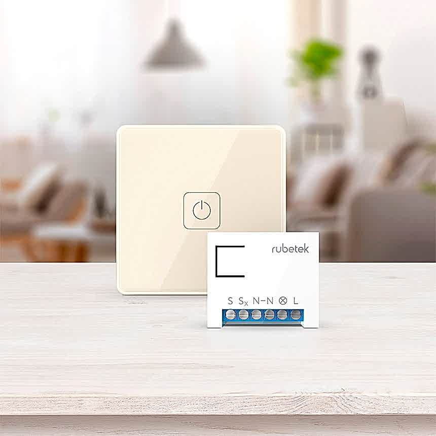 Беспроводной Wi-Fi выключатель одноканальный 868 МГц бежевый