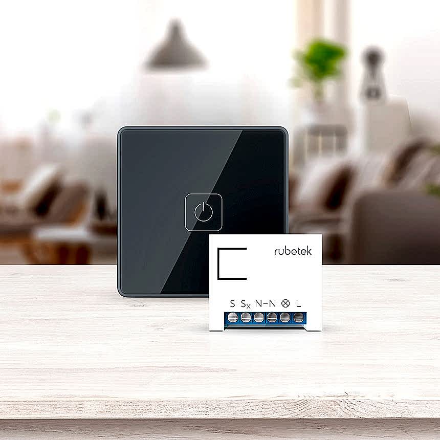 Беспроводной Wi-Fi выключатель одноканальный 868 МГц антрацит