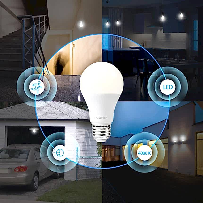 Лампа с датчиком движения и освещённости